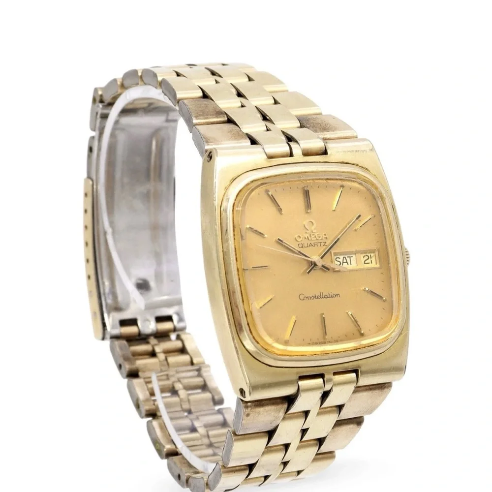 Omega Constellation 10k & 14k Gold F Day-Date Box and Papers Rare Men’s Watch